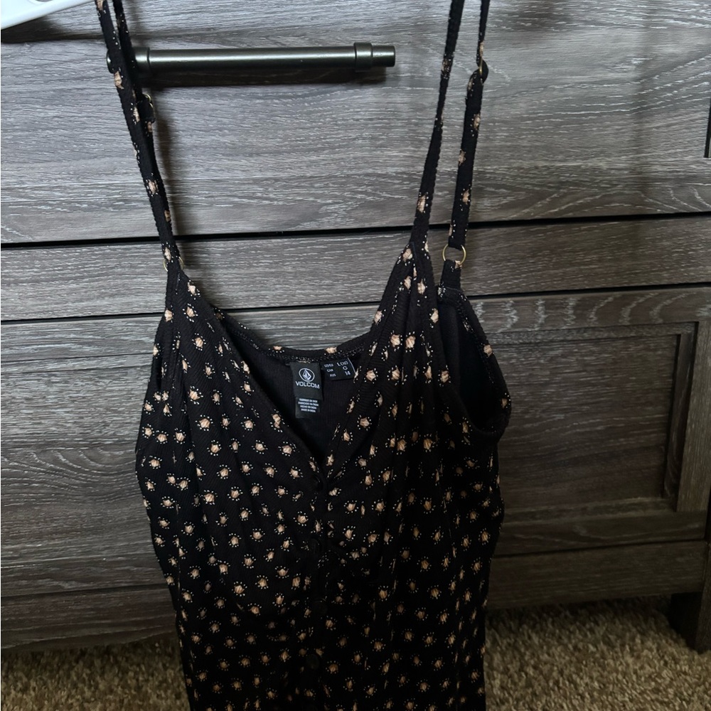 Volcom Black and White Wrap Camisole Sleeveless Top